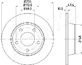 Ashika 61-00-0932 - Тормозной диск autospares.lv