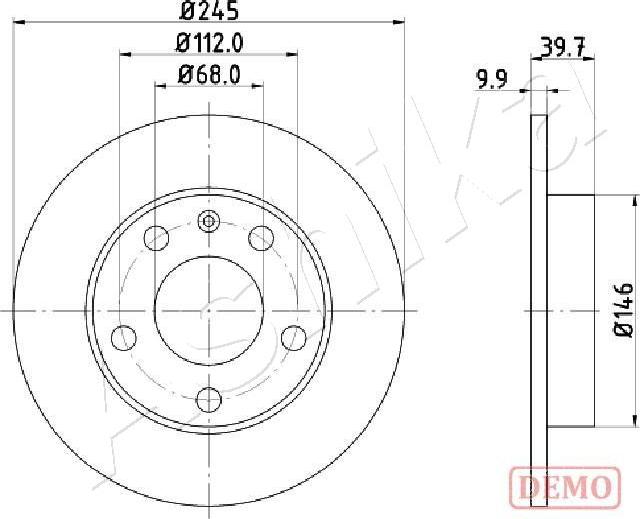 Ashika 61-00-0929C - Тормозной диск autospares.lv