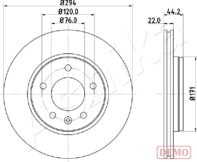 Ashika 61-00-0925C - Тормозной диск autospares.lv