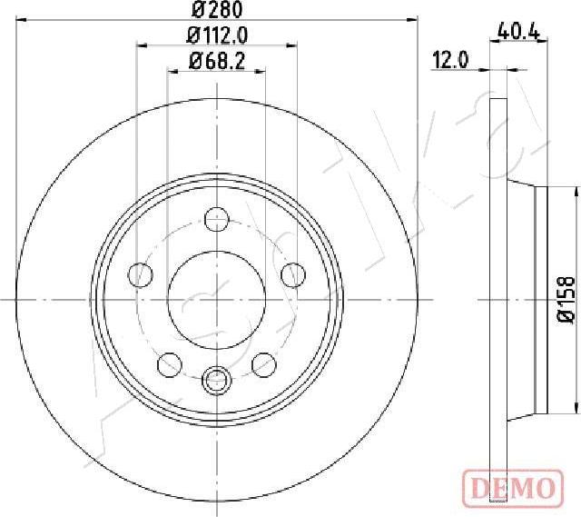 Ashika 61-00-0926C - Тормозной диск autospares.lv