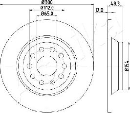 Ashika 61-00-0920 - Тормозной диск autospares.lv