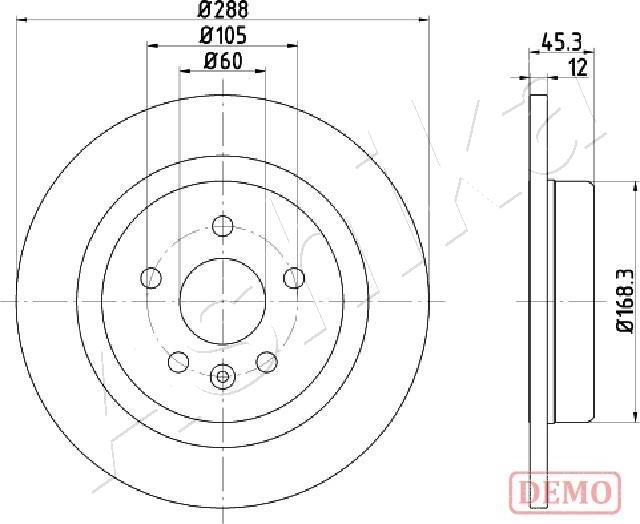 Ashika 61-00-0404C - Тормозной диск autospares.lv