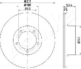 Ashika 61-00-0401 - Тормозной диск autospares.lv