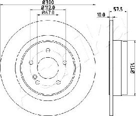 Ashika 61-00-0509 - Тормозной диск autospares.lv