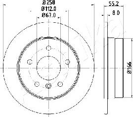 Ashika 61-00-0500 - Тормозной диск autospares.lv