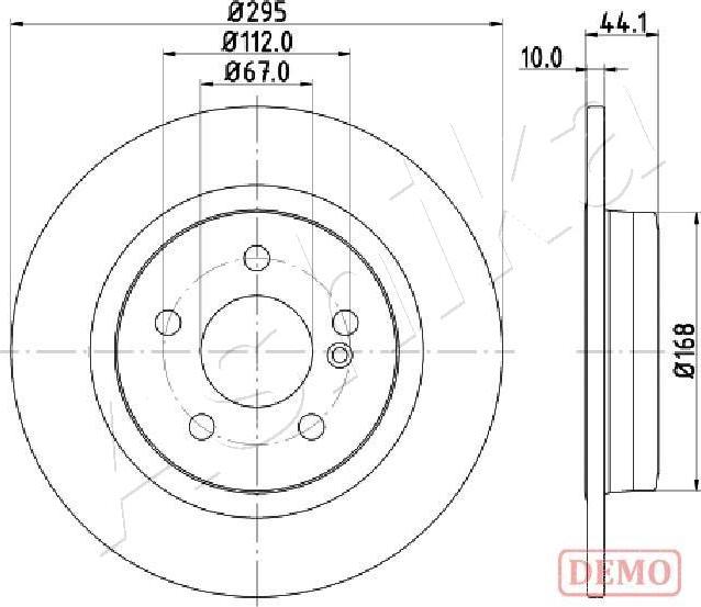 Ashika 61-00-0503C - Тормозной диск autospares.lv