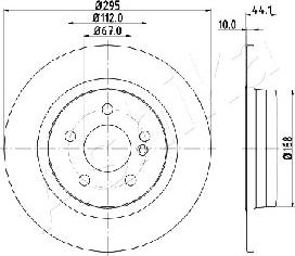 Ashika 61-00-0503 - Тормозной диск autospares.lv