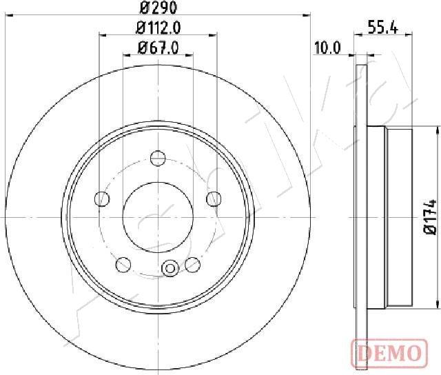 Ashika 61-00-0507C - Тормозной диск autospares.lv