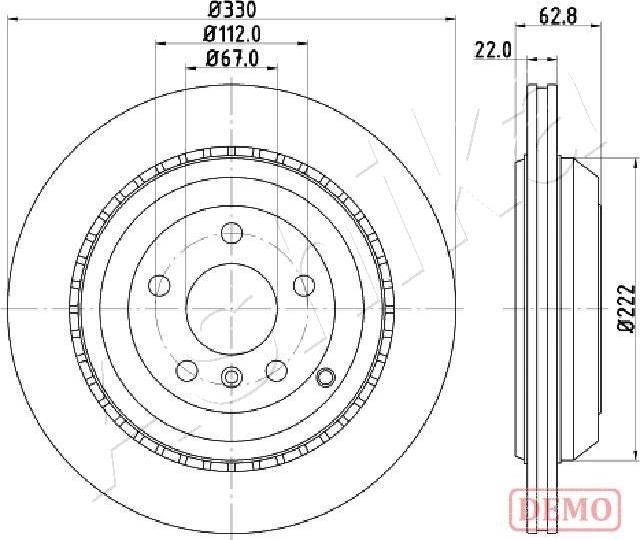 Ashika 61-00-0519C - Тормозной диск autospares.lv