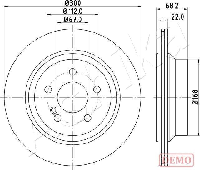 Ashika 61-00-0514C - Тормозной диск autospares.lv