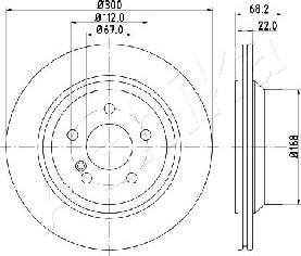 Ashika 61-00-0514 - Тормозной диск autospares.lv