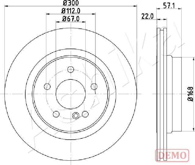 Ashika 61-00-0510C - Тормозной диск autospares.lv