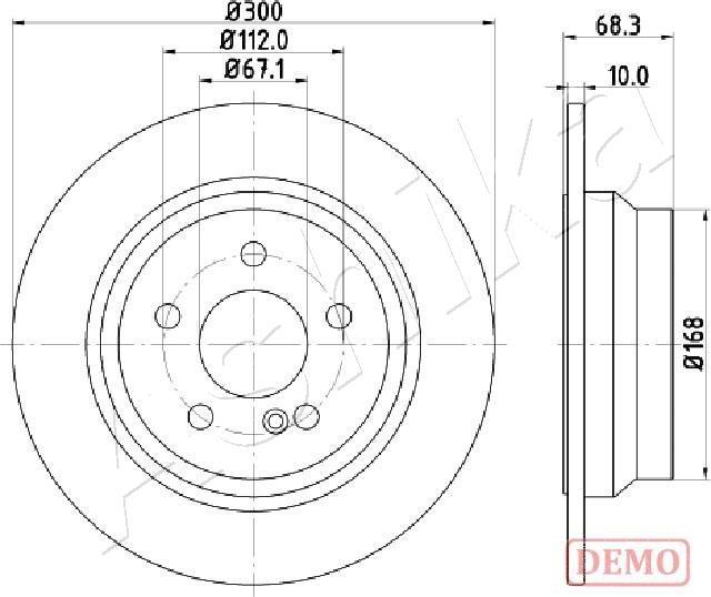 Ashika 61-00-0513C - Тормозной диск autospares.lv