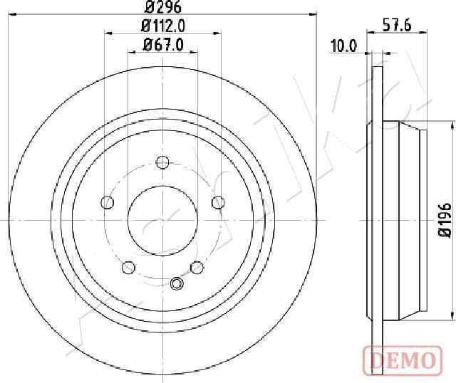 Ashika 61-00-0532C - Тормозной диск autospares.lv