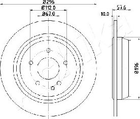 Ashika 61-00-0532 - Тормозной диск autospares.lv