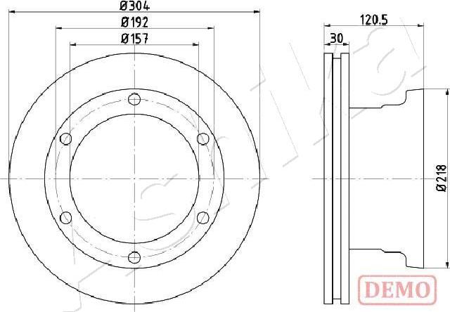 Ashika 61-00-0529C - Тормозной диск autospares.lv