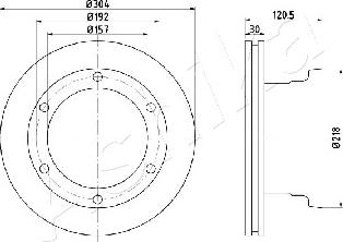 Ashika 61-00-0529 - Тормозной диск autospares.lv