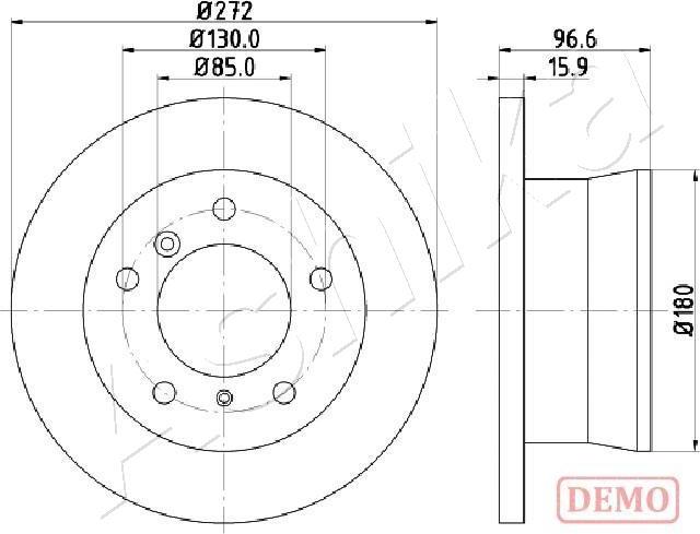 Ashika 61-00-0526C - Тормозной диск autospares.lv