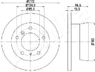 Ashika 61-00-0526 - Тормозной диск autospares.lv