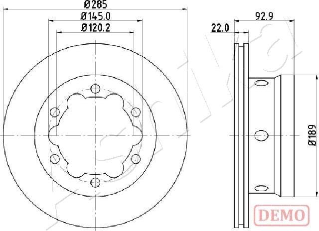 Ashika 61-00-0528C - Тормозной диск autospares.lv