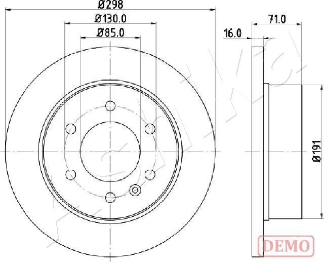 Ashika 61-00-0527C - Тормозной диск autospares.lv