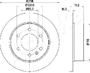 Ashika 61-00-0527 - Тормозной диск autospares.lv