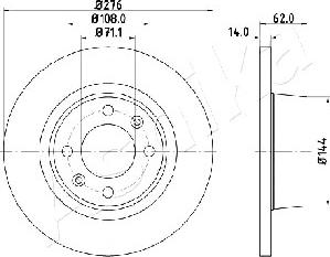 Ashika 61-00-0604 - Тормозной диск autospares.lv