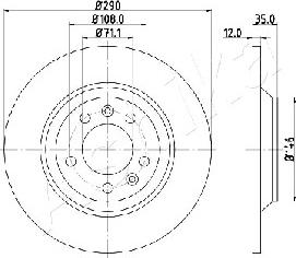 Ashika 61-00-0605 - Тормозной диск autospares.lv