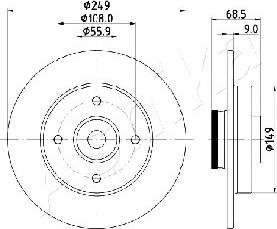 Ashika 61-00-0618 - Тормозной диск autospares.lv
