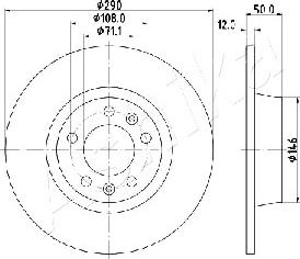 Ashika 61-00-0617 - Тормозной диск autospares.lv