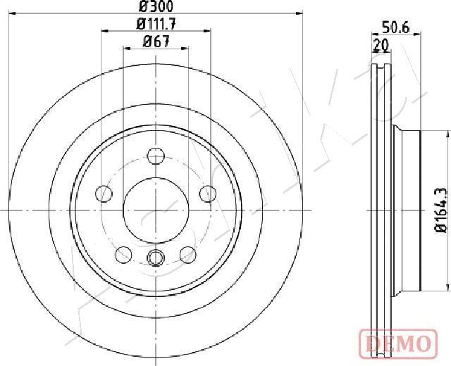 Ashika 61-00-0106C - Тормозной диск autospares.lv