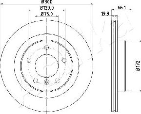 Ashika 61-00-0101 - Тормозной диск autospares.lv