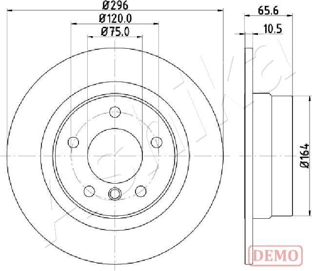 Ashika 61-00-0102C - Тормозной диск autospares.lv