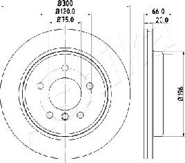 Ashika 61-00-0114 - Тормозной диск autospares.lv