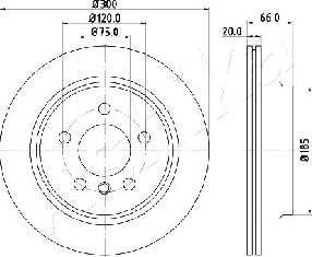 Ashika 61-00-0116 - Тормозной диск autospares.lv