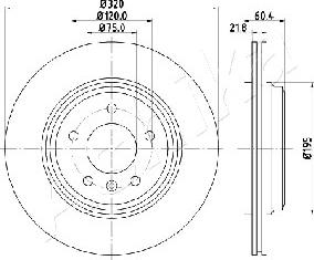 Ashika 61-00-0110 - Тормозной диск autospares.lv