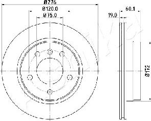 Ashika 61-00-0111 - Тормозной диск autospares.lv