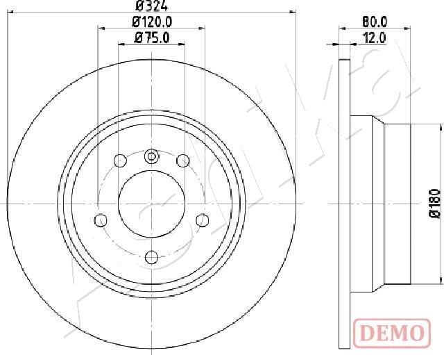 Ashika 61-00-0138C - Тормозной диск autospares.lv