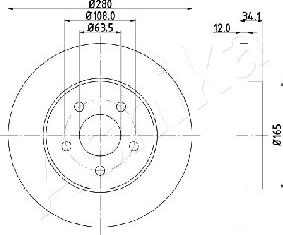 Ashika 61-00-0309 - Тормозной диск autospares.lv