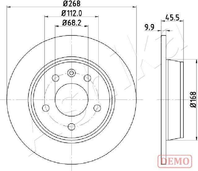 Ashika 61-00-0306C - Тормозной диск autospares.lv