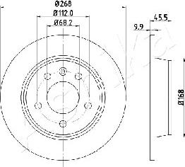 Ashika 61-00-0306 - Тормозной диск autospares.lv