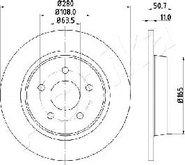 Ashika 61-00-0302 - Тормозной диск autospares.lv