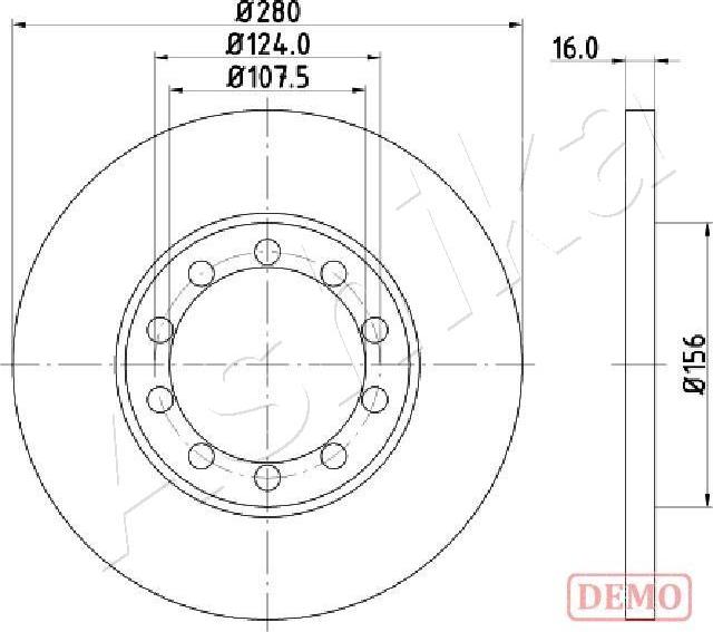 Ashika 61-00-0314C - Тормозной диск autospares.lv