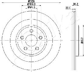 Ashika 61-00-0316 - Тормозной диск autospares.lv