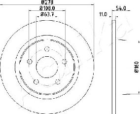 Ashika 61-00-0311 - Тормозной диск autospares.lv