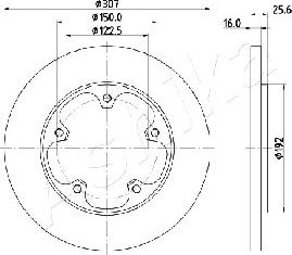 Ashika 61-00-0313 - Тормозной диск autospares.lv