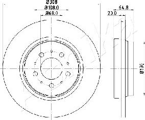 Ashika 61-00-0326 - Тормозной диск autospares.lv