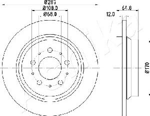 Ashika 61-00-0321 - Тормозной диск autospares.lv