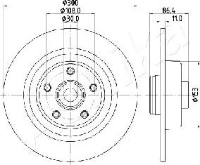 Ashika 61-00-0702 - Тормозной диск autospares.lv