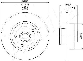 Ashika 61-01-132 - Тормозной диск autospares.lv